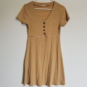 💕2 for $15 | Pink Rose Vintage | Yellow and White Striped Mini Dress